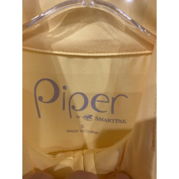 Piper by SmartPak Shirt Womens Small Sunshine Yellow 1/4 Zip Long Sleeve Sun - Picture 2 of 4